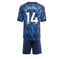 Arsenal Viktor Gyokeres #14 Koszulka Wyjazdowa dzieci 2025-26 Krótki Rękaw (+ krótkie spodenki)